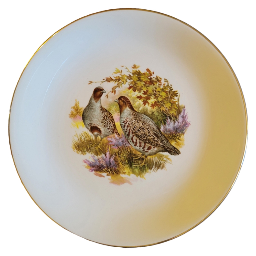 Vtg Weatherby Hanley England Royal Falcon Ware Partridge Collector Plate 9"